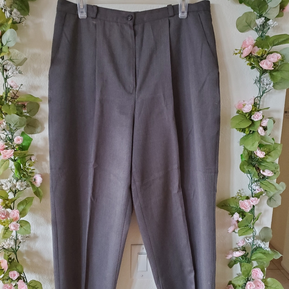 Gray - Briggs New York  - Women's Pants - Size 14